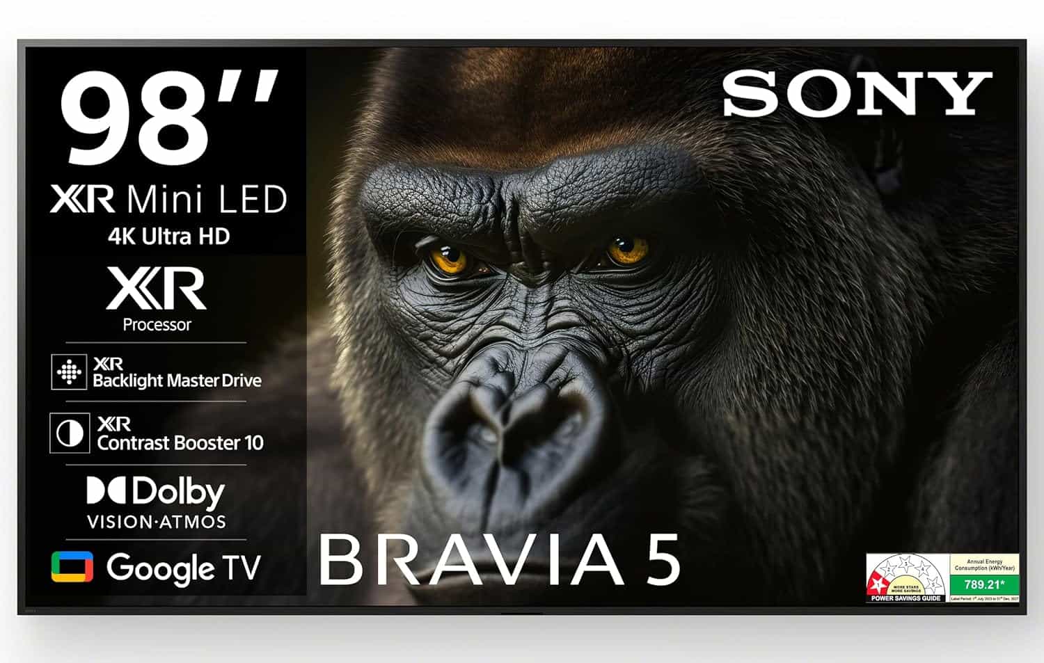K-98XR55A (GOOGLE TV)(4K UHD SMART)(BRAVIA 5)(MINI LED)(4548736168909)-LED QLED-SONY 