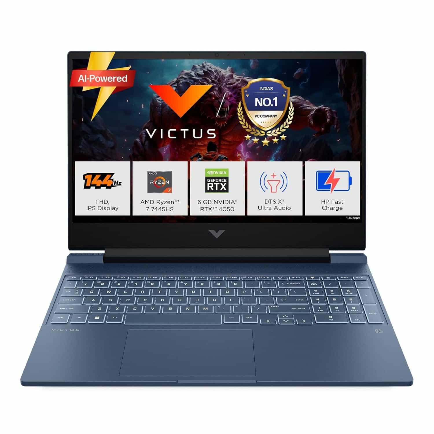 HP VICTUS 5-FB3118AX / R7-7445HS / 16 GB / 512 GB /  RTX4050 6GB / WIN11 MSO H&S 2024 / 15.6 FHD /(BT6D0PA)-LAPTOP-HP 