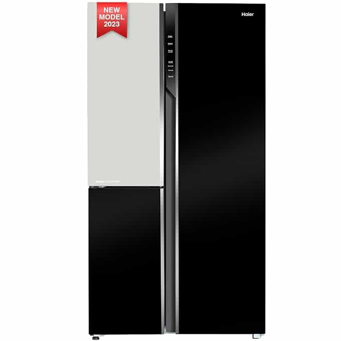 HRT-683KWG-P - (BLACK WHITE GLASS)(598 LTRS)(BH04F90AE) - REF-SIDE BY SIDE - HAIER