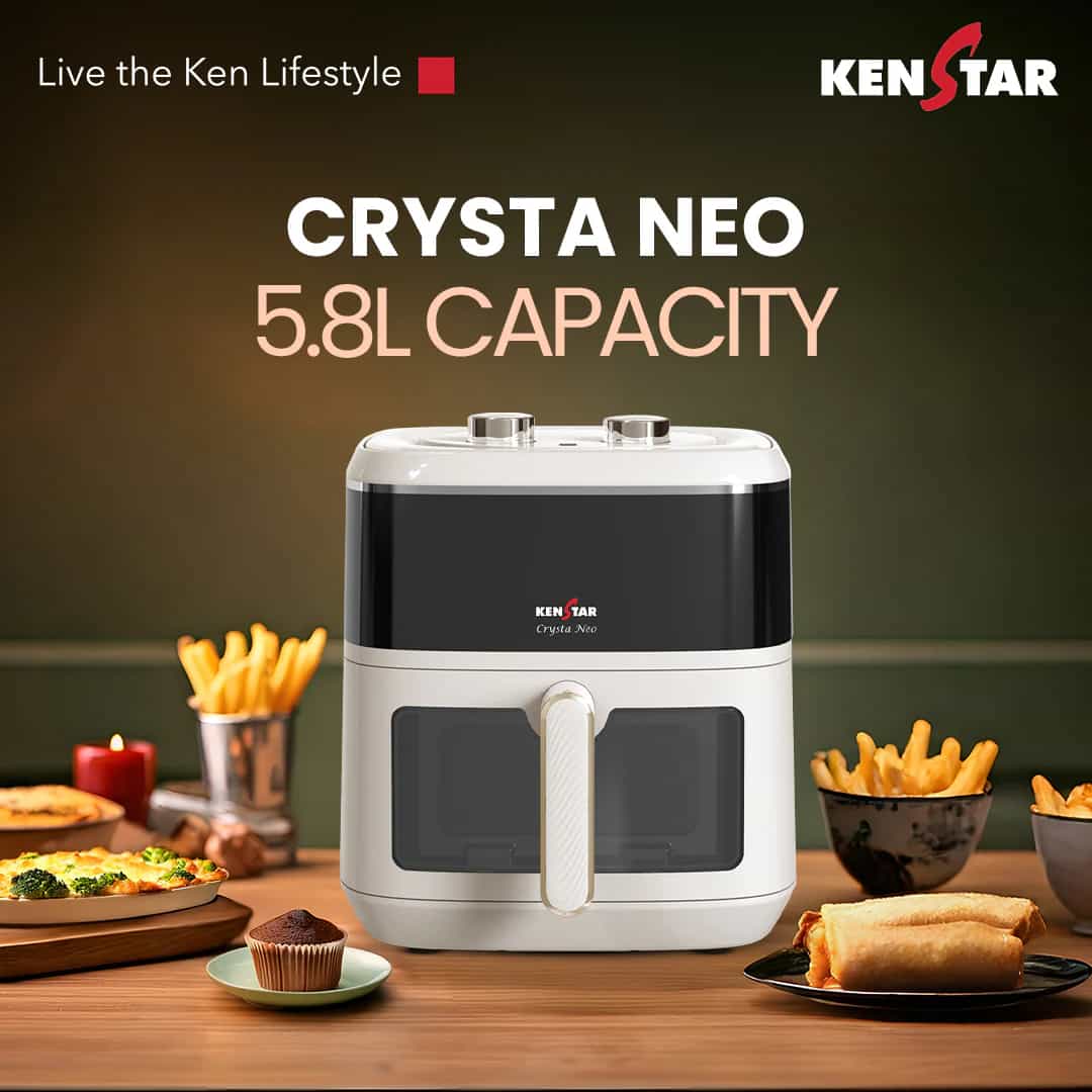 CRYSTAL NEO 5.8LTR (1300W,DIGITAL,8ACM,AUTO CUT OFF)(KAFCN13WM55R0-DST)-AIR FRYER-KENSTAR