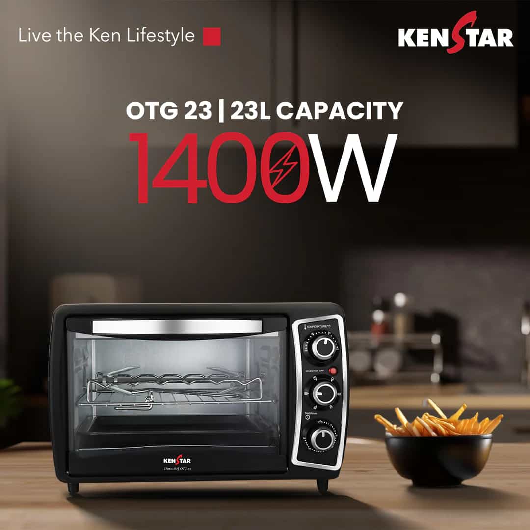 DURACHEF OTG 23LTRS (1400WATTS)(KOTG23PCKMR1-DDA)-OVEN TOAST GRILLER-KENSTAR