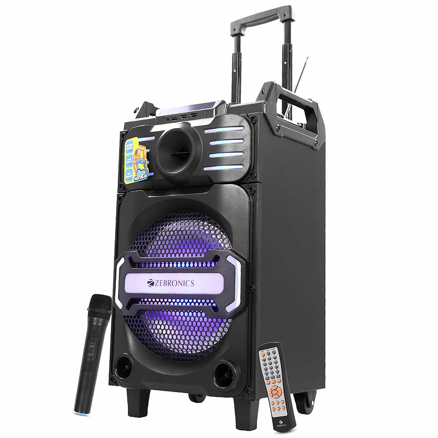 X10 MOVING MONSTER(BLUETHOOTH)(2 MIC)(KARAOKE)(RECHARGEABLE BATTERY) - AUDIO-X BOOM - ZEBRONICS