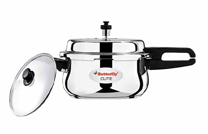 5.5 LTR CUTE (WITH GLASS LID)(C2000C00000) - PRESSURE COOKER - BUTTERFLY