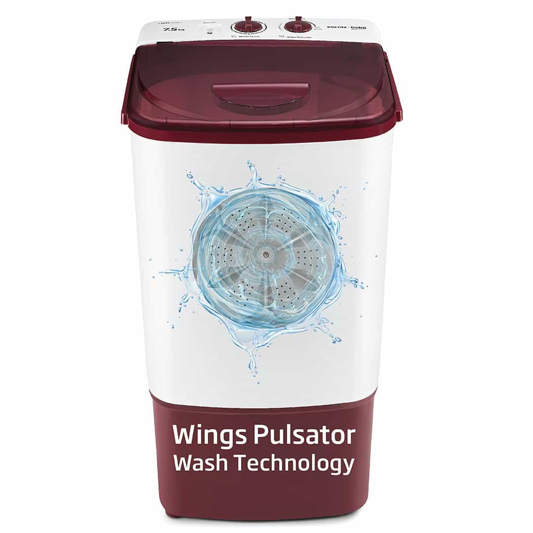 WST75UZ-(BURGUNDY)(7.5 LTRS)(BRSSWH2PTD) WM ONLY WASHER VOLTBEK