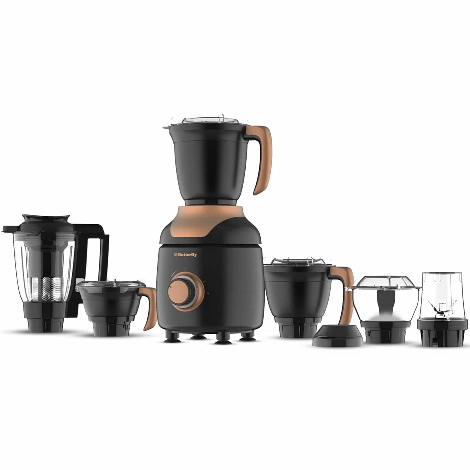 ZIERA (BLACK)(1000W)(6 JARS)(M093A00000)-MIXER GRINDER-BUTTERFLY