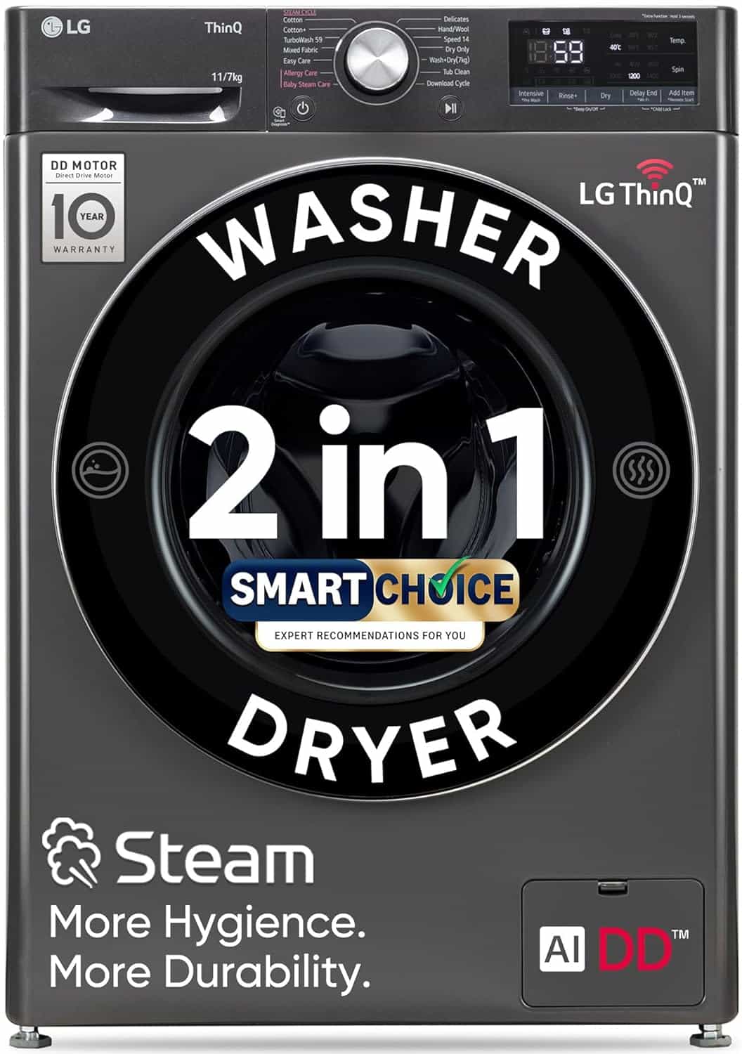 FHD1107SWM.AMBQEIL-(11.0KG WASHER & 7.0KG DRYER)(MIDDLE BLACK)(1400 RPM)(WIFI)(8806096409916)-WM-FL-LG