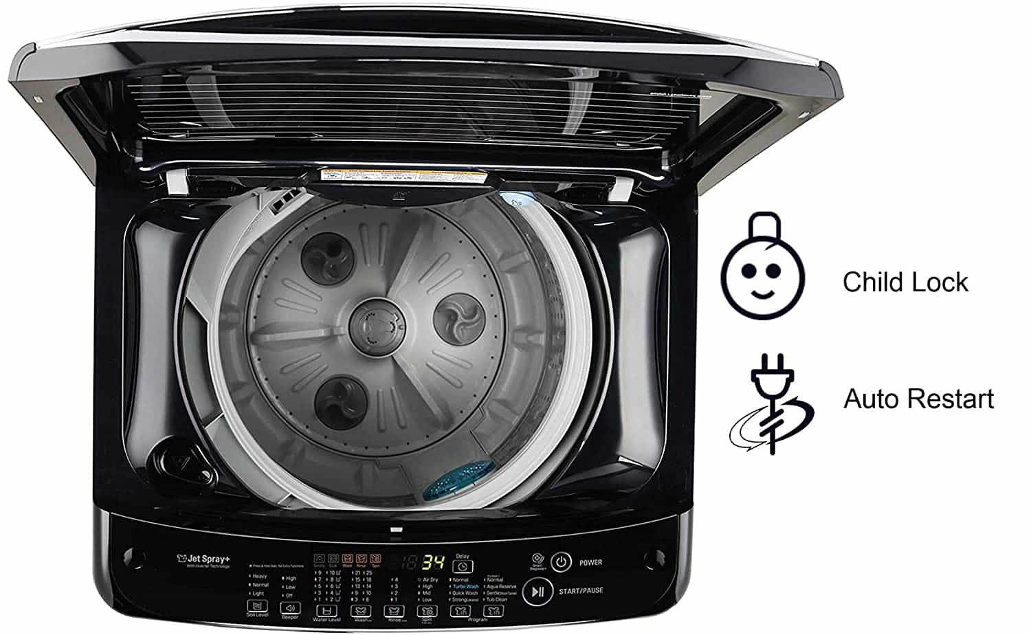 70SJMB1Z - (7.0 KG)(BLACK)(JET SPRAY)(5 STAR) - W\M-TL - LG