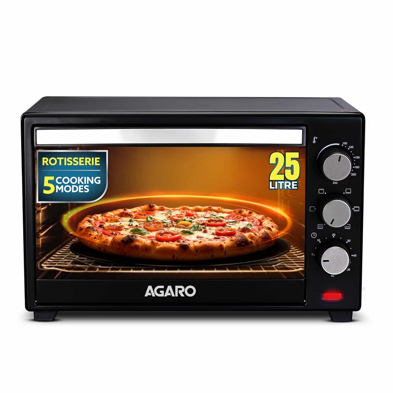 MARVEL (25 LTRS)(ROTISSERIE)(BLACK)(33184)-OVEN TOAST GRILLER-AGARO