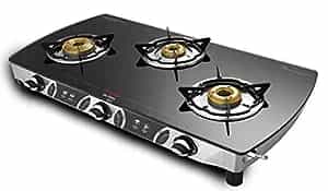 BLAZE 3B T-PIPE-BATI (3 BURNER)(GLASS TOP)(GTS 117)(19000090) - GAS STOVE - PREETHI