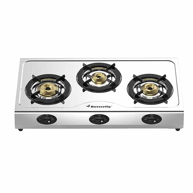 BOLT 3 BURNER (SS) - GAS STOVE - BUTTERFLY