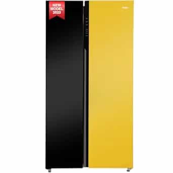 HRS-682KYG-P - (BLACK YELLOW GLASS)(602 LTRS)(BH03Z004F) - REF-SIDE BY SIDE - HAIER